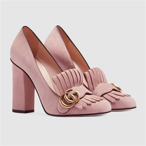 gucci suede bamboo stiletto|pink gucci heels.